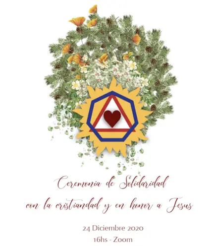 Captura de la ceremonia virtual de solidaridad con el cristianismo, 2020